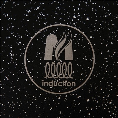 Жаровня «Гранит black Induction Pro», 3 л, стеклянная крышка, антипригарное покрытие, индукция, цвет чёрный