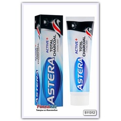 Зубная паста Astera Activ + Total Charcoal 100 мл