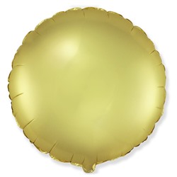 Шар фольгированный - круг "Пастель. Gold" 18", 45см (6070151) золотой, в инд. пакете