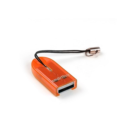 Картридер USB 2.0 "Smartbuy" для micro-SD (SBR-710-O) оранжевый