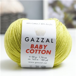 Пряжа "Baby Cotton" 60% хлопок, 40% полиакрил 165м/50гр (3457)