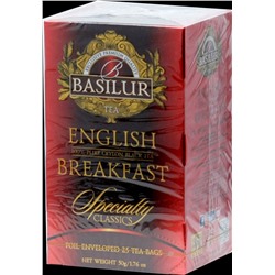 BASILUR. Английский завтрак черный 50 гр. карт.пачка, 25 пак.
