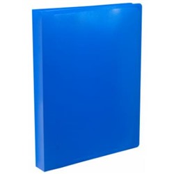 Папка пластиковая 2 кольца -ECB0430/2RBLUE синяя 0.5мм (1496415) BURO {Россия}