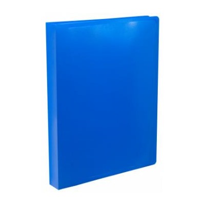 Папка пластиковая 2 кольца -ECB0430/2RBLUE синяя 0.5мм (1496415) BURO {Россия}