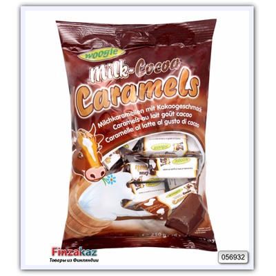 Конфеты ирис молочный со вкусом какао "Коровка" Woogie ( карамель ) 250 гр
