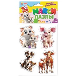 MAXI-пазлы "Мамы и малыши" (ш/к 29871, 368498, "Умные игры") 4 больших пазла