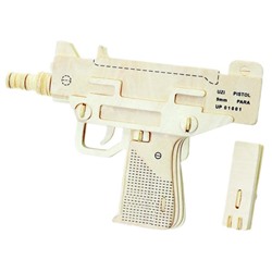 Сборная деревянная модель «Пистолет-Пулемет УЗИ»