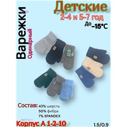 Варежки детские  12 пар 1827710-1