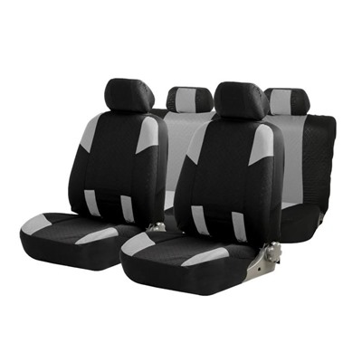 Авточехлы TORSO Premium универсальные, 9 предметов, чёрно-серый AV-37