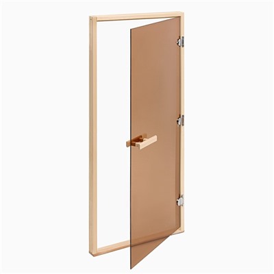 Дверь для бани и сауны "Бронза", размер коробки 170х70 см, липа, 8 мм