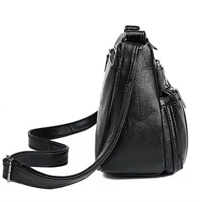 Женская кожаная сумка 160B BLACK