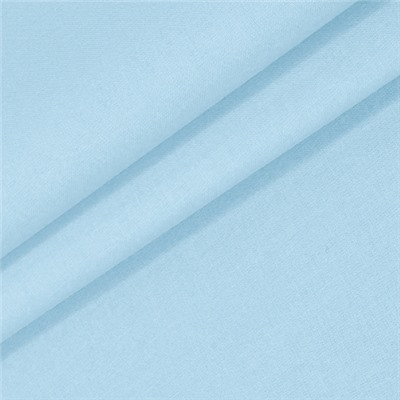 Мерный лоскут на отрез поплин гладкокрашеный 115 гр/м2 220 см цвет голубой