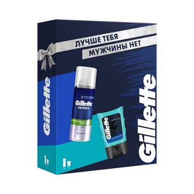 Набор Gillette: гель после бритья Sensitive, 75 мл + пена для бритья Series, 100 мл