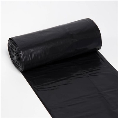 Мешки для мусора двухслойные особопрочные 60 л, 60×70 см, 30 мкм, ПВД, 10 шт, цвет чёрный