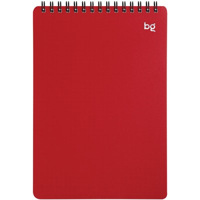 Блокнот А5 60л. на гребне "Base. Красный" ("BG", Б5гр60_пл 62084) пластиковая обложка, тиснение фольгой