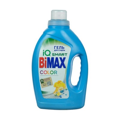 Жидкое средство для стирки BiMax Color Iq smart, гель, для разноцветных тканей, 1.3 л