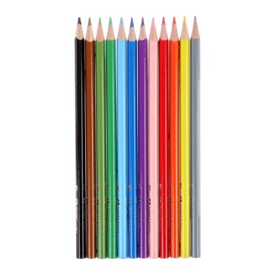 Карандаши 12 цветов Faber-Castell ECO 1205 7/2.8 мм, трёхгранный корпус, с точилкой