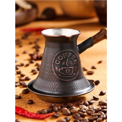 Турка для кофе "Армянская джезва", для индукции, медная, средняя, 220 мл
