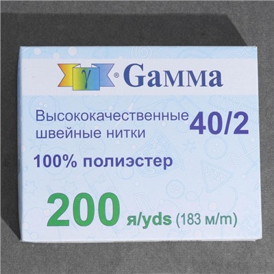 Нитки 40/2, 183 м, цвет белый