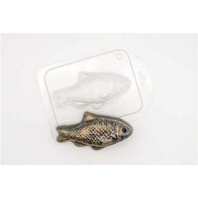 Пластиковая форма для мыла "Золотая рыбка" 10х5 см