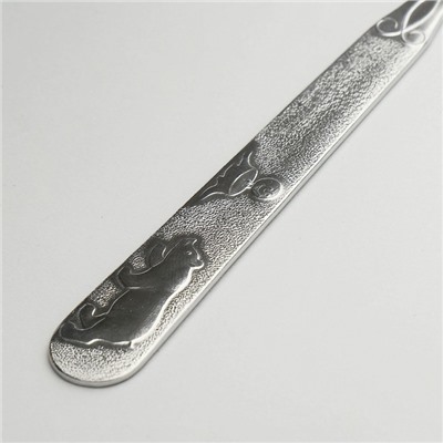 Нож детский столовый «Колобок», h=17 см, толщина 1,5 мм, цвет серебряный