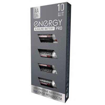 Батарейка LR6 "Energy Pro", алкалиновая, в коробке по 10шт.