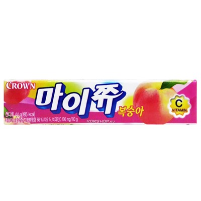 Жевательные конфеты "Май чу" со вкусом персика, Корея, 44 г