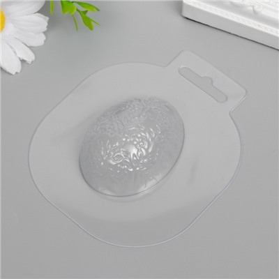 Пластиковая форма "Яйцо Цветочки" 5,5х4,5 см