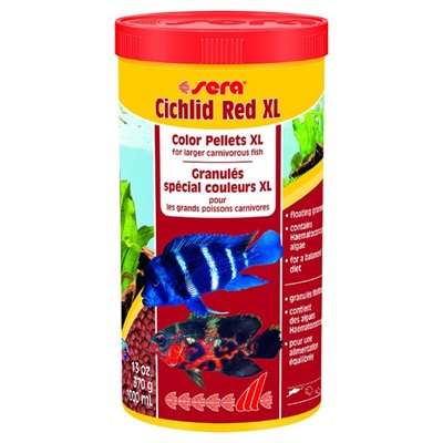 Корм Sera Cichlid Red XL для цихлид крупных размеров, 1000 мл, 370 г