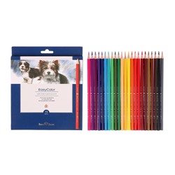 Карандаши 24 цвета BrunoVisconti Easycolor, трёхгранные