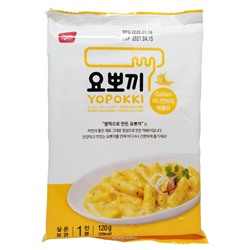 Рисовые палочки токпокки в сливочном соусе с золотистым луком Yopokki (1 порция), Корея, 120 г Акция