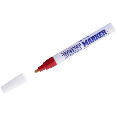 Маркер-краска лаковый MunHwa красный 4мм (PM-03) на нитрооснове