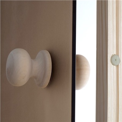 Дверь для бани «Бронза матовая», размер коробки 190 × 70 см, 6 мм, 2 петли, круглая ручка