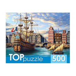 TOPpuzzle  500 элементов "Корабли в старом порту" (ХТП500-4236)