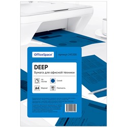 Бумага "OfficeSpace. Deep" А4, 80г/м, 50л., синяя (245200)