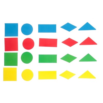 Развивающий набор с картонными фигурами «Геометрическая мозаика», по методике Монтессори