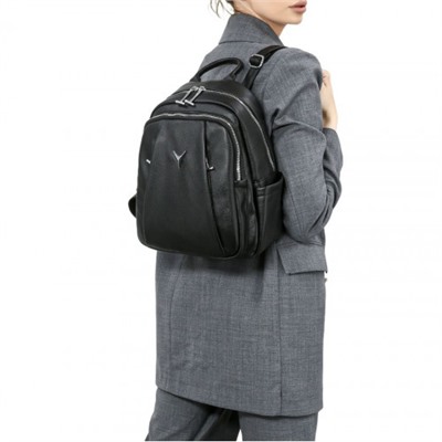 Женский кожаный рюкзак 907 BLACK