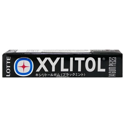 Жевательная резинка Черная Мята Xylitol Lotte, Япония, 21 г