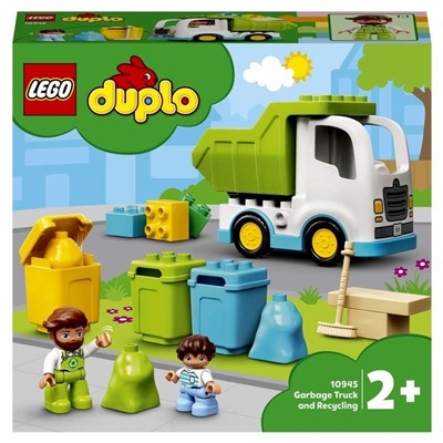 Конструктор Lego DUPLO «Мусоровоз и контейнеры для раздельного сбора мусора», 19 элементов