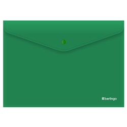 Папка с кнопкой А4 Berlingo "City Style" зеленая (EFb_04404) 200 мкм