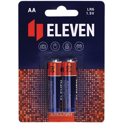 Батарейка LR6 "Eleven", алкалиновая, на блистере BL2