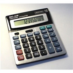 Калькулятор настольный 1238, 12-разрядный, дв. питание, 185*140мм