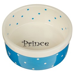 Миска керамическая "Prince", 13 х 5,5 см, 400 мл,  голубая