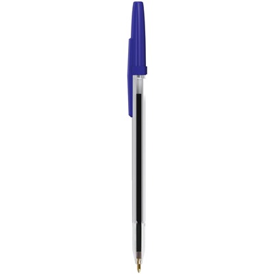 Ручка шар. СТАММ "Оптима" (РШ-30376 / РО01) синяя 0.7мм, на масляной основе, прозрачный корпус
