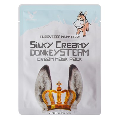 Тканевая маска с паровым кремом на ослином молоке Milky Piggy Elizavecca, Корея, 25 мл Акция