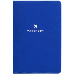 Обложка "Паспорт" OfficeSpace "Journey" (311109) иск. кожа, тиснение фольгой, синяя