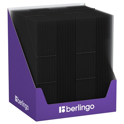 Папка на резинках BERLINGO "No Secret" полупрозрачная черная (FB4_A4993) А4, 600мкм