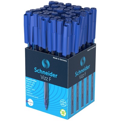 Ручка шар. Schneider "Vizz F" (102103) синяя, 0.8мм.