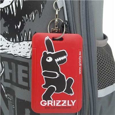 Рюкзак GRIZZLY (RAz-487-2) 36*28*20см, цвет серый, формованный, анатомическая спинка