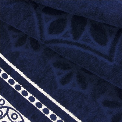 Полотенце велюровое Европа 50/90 см цвет синий